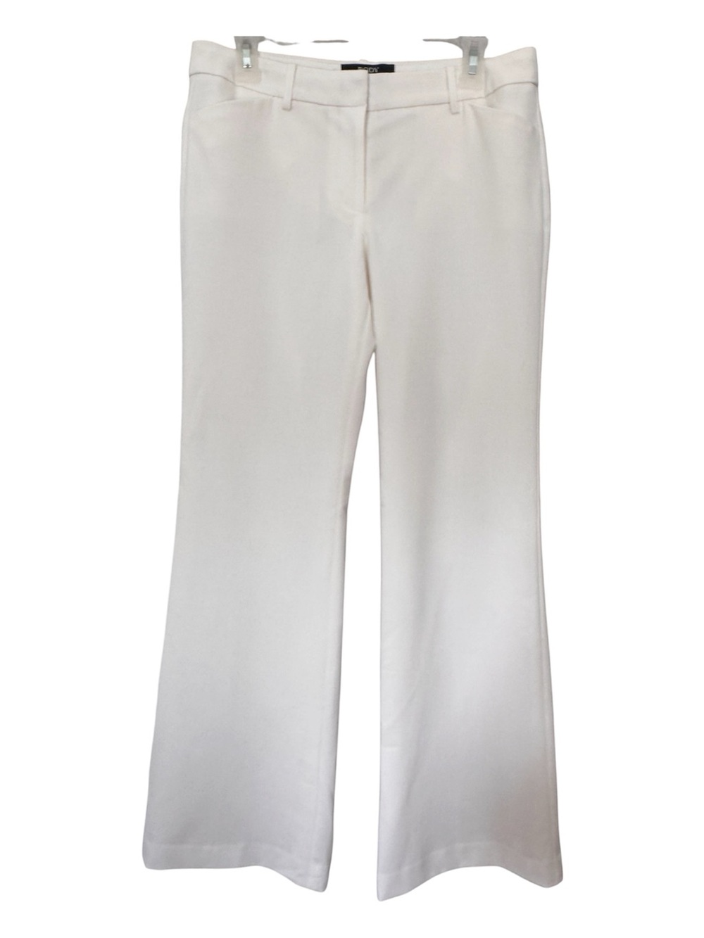 Victoria's Secret Body by Victoria Cream White Wide Leg Flair Dress Pants EUC 8